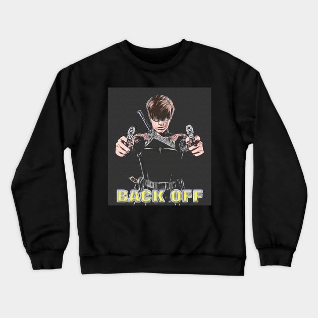 Back Off Crewneck Sweatshirt by madone